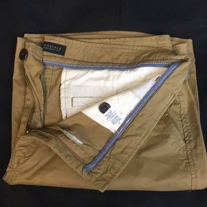 Dark Khaki Flat Front shorts